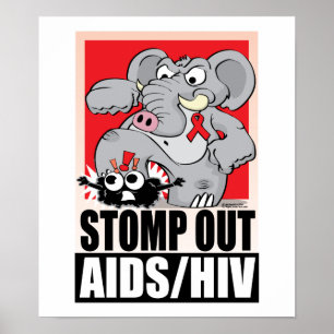 AIDS/HIV uitputten Poster