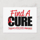 AIDS/HIV vindt een kuur Briefkaart (Voorkant)