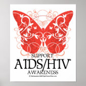 AIDS/HIV-vlinder Poster (Voorkant)