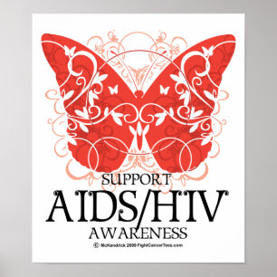 AIDS/HIV-vlinder Poster