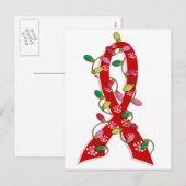 AIDS-kerstlampje Feestdagenkaart (Voorkant / Achterkant)