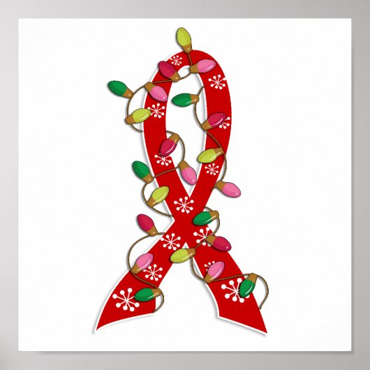 AIDS-kerstlampje Poster (Voorkant)