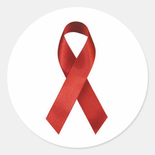 aids-lint ronde sticker (Voorkant)