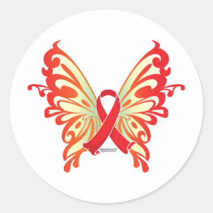 AIDS-lintvlinder Ronde Sticker
