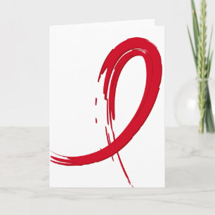 AIDS Red Ribbon A4 Kaart