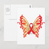 AIDS Ribbon Butterfly Briefkaart (Voorkant / Achterkant)
