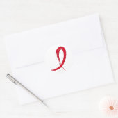 Aids Rood Lint A4 Ronde Sticker (Envelop)