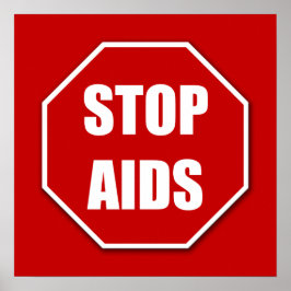 Aids rood Poster stoppen Afdrukken