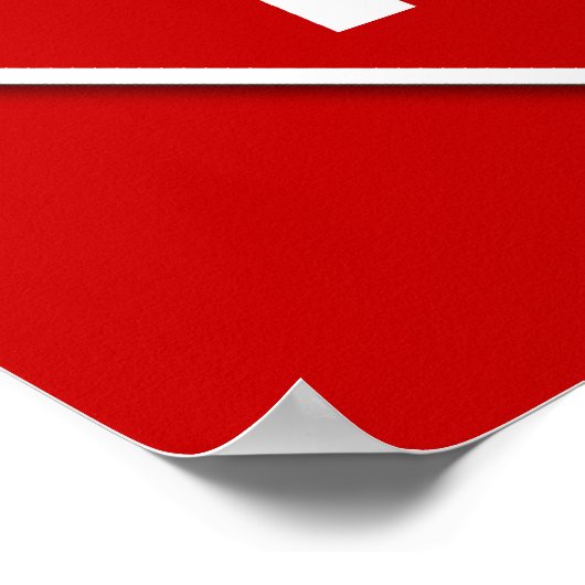 Aids rood Poster stoppen Afdrukken (Hoek)