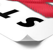 AIDS stoppen (zijkant) Poster (Hoek)