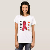AIDS stoppen (zijkant) T-shirt (Voorkant volledig)