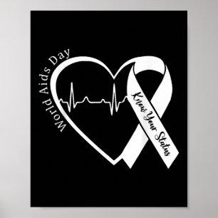 AIDS Support Red Ribbon Wereld Aids Dag HIV Aids A Poster