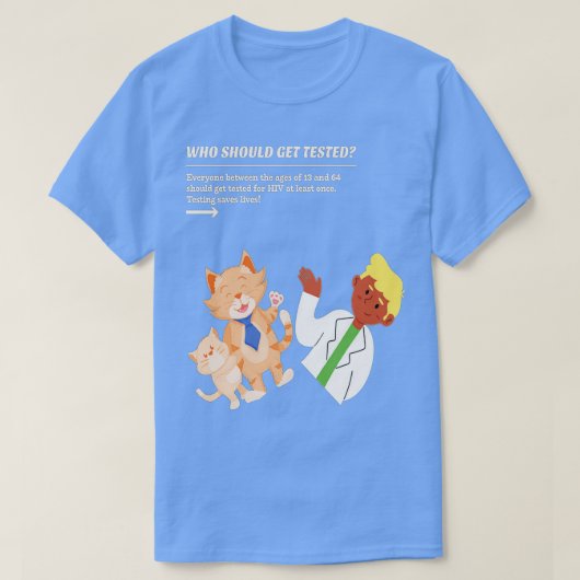 AIDS-voorlichting op de werelddag T-shirt (Design voorkant)