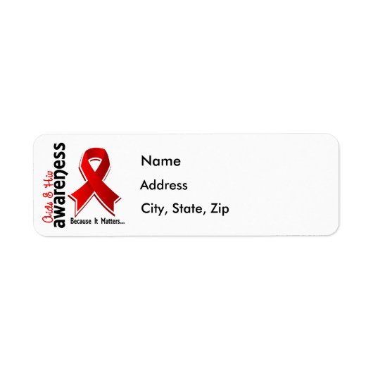 Aidsbewustzijn 5 etiket (Voorkant)