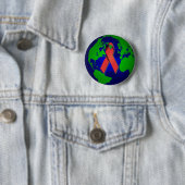 Aidsbewustzijn voor iedereen ronde button 5,7 cm (In situ)