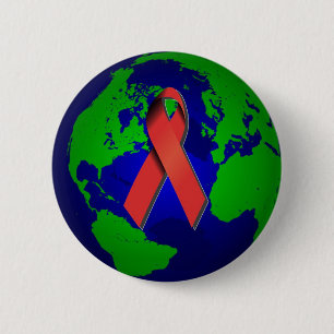 Aidsbewustzijn voor iedereen ronde button 5,7 cm