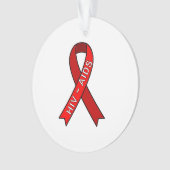 Aidsornament van lint ornament (voorkant)