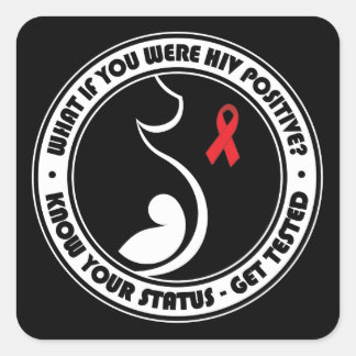 Aidsvoorlichting Vierkante Sticker