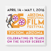 AIFF vierkante magneet (Voorkant)