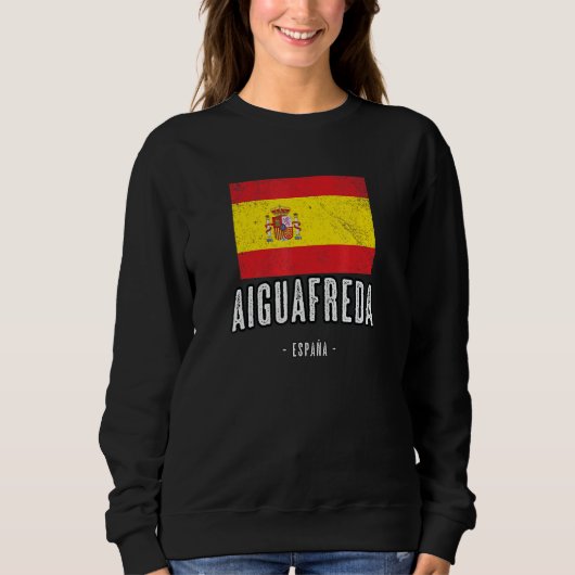 Aiguafreda Spain Es Flag City Bandera Ropa Trui (Voorkant)