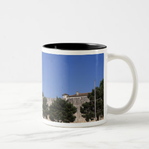 Aigues Mortes, Rhone en Sete Kanaal, Gard, Tweekleurige Koffiemok