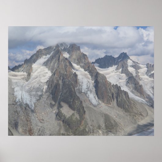 Aiguille d'Argentiere Franse Alpen Poster (Voorkant)