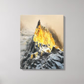 Aiguille des Deux Aigles Sunrise, Chamonix Canvas Afdruk (Voorkant)