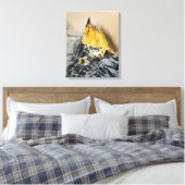 Aiguille des Deux Aigles Sunrise, Chamonix Canvas Afdruk (Insitu (Slaapkamer))