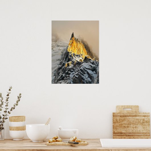 Aiguille des Deux Aigles Sunrise, Chamonix Poster (Keuken)