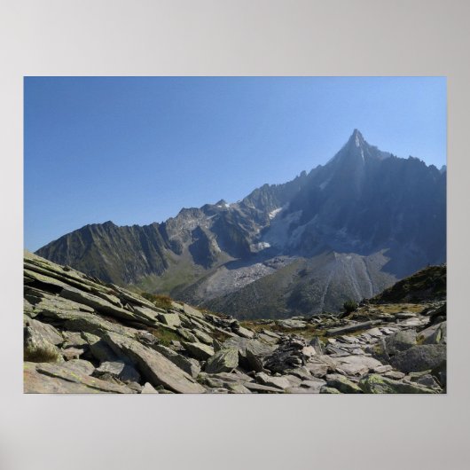 Aiguille du Dru Franse Alpen Poster (Voorkant)