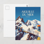 Aiguille du Midi, Chamonix Frankrijk Briefkaart (Voorkant / Achterkant)