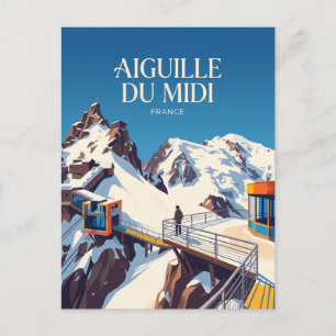 Aiguille du Midi, Chamonix Frankrijk Briefkaart