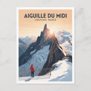 Aiguille du Midi Chamonix Frankrijk Reis Souvenir Briefkaart