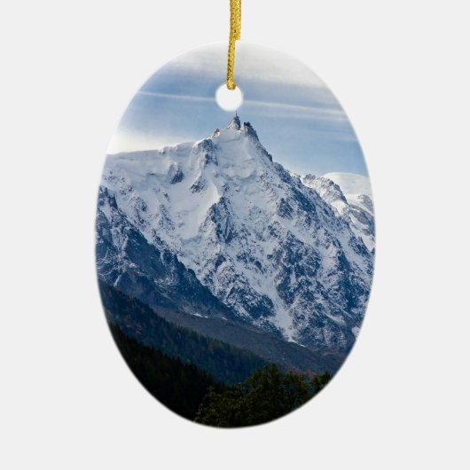 Aiguille du Midi Keramisch Ornament (Voorkant)