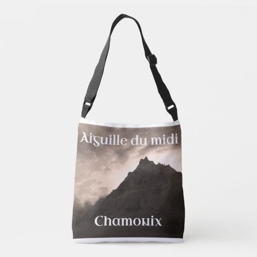 Aiguille du Midi, Mont Blanc Mountain Crossbody Tas (Achterkant)