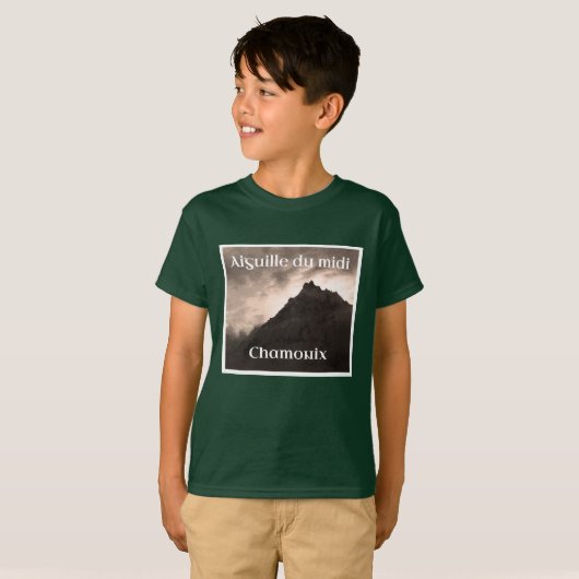 Aiguille du Midi, Mont Blanc Mountain T-shirt (Voorkant volledig)