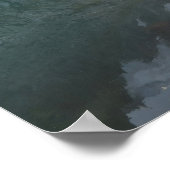 Aiguille du Midi reflectie in Lac Bleu Poster (Hoek)