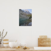 Aiguille du Midi reflectie in Lac Bleu Poster (Keuken)