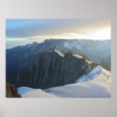 Aiguille du Midi sunrise Chamonix Poster (Voorkant)