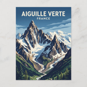 Aiguille Verte Frankrijk Briefkaart