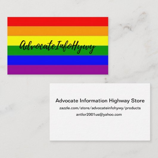 AIH Store Visitekaartje (Voorkant / Achterkant)