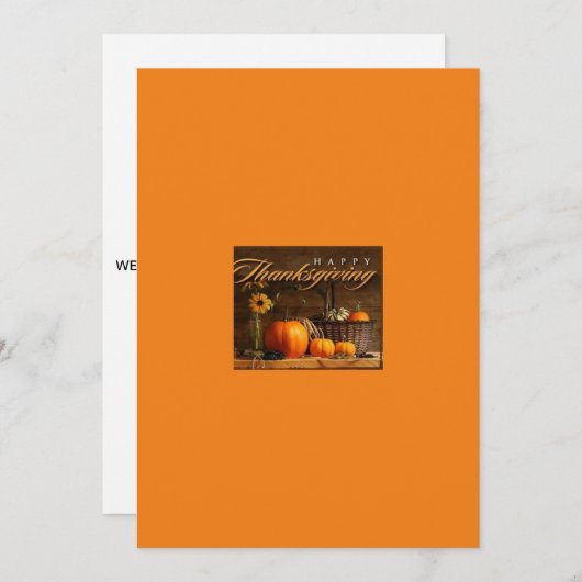 AIH Thanksgiving Day kaart (Voorkant / Achterkant)