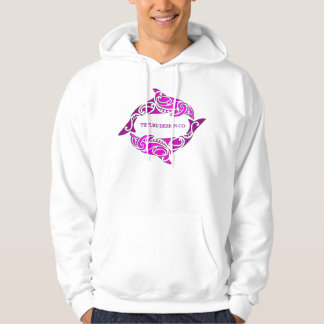 Aihe (Dolphins) Hoodie of T-shirt - Roze op wit