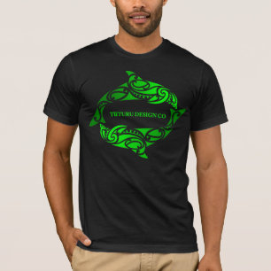 Aihe (Dolphins) T-shirt of Hoodie - Grren on Black