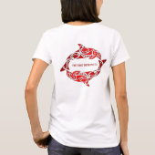 Aihe (Dolphins) T-shirt of Hoodie - Rood op wit (Achterkant)