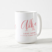 Aika-naam: monogram A koraaltekst Koffiemok (Voorkant rechts)