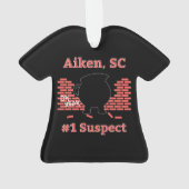 Aiken, SC, nummer 1 Verdenking van versiering Ornament (achterkant)