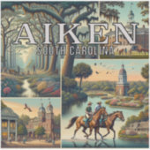 Aiken South Carolina 3 inch Vinyl Sticker (Voorkant)