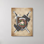 Aikenhead Clan Badge Crossed Swords Canvas Print (Voorkant)