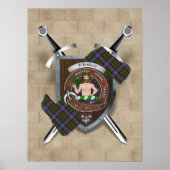 Aikenhead Clan badge Crossed Swords Poster 18x24 (Voorkant)